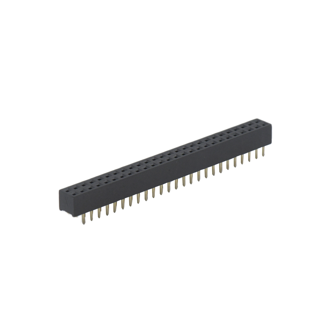 Pitch 2.00mm 180° 双排 DIP U型排母 2X26P 黑色 镀全金G/F